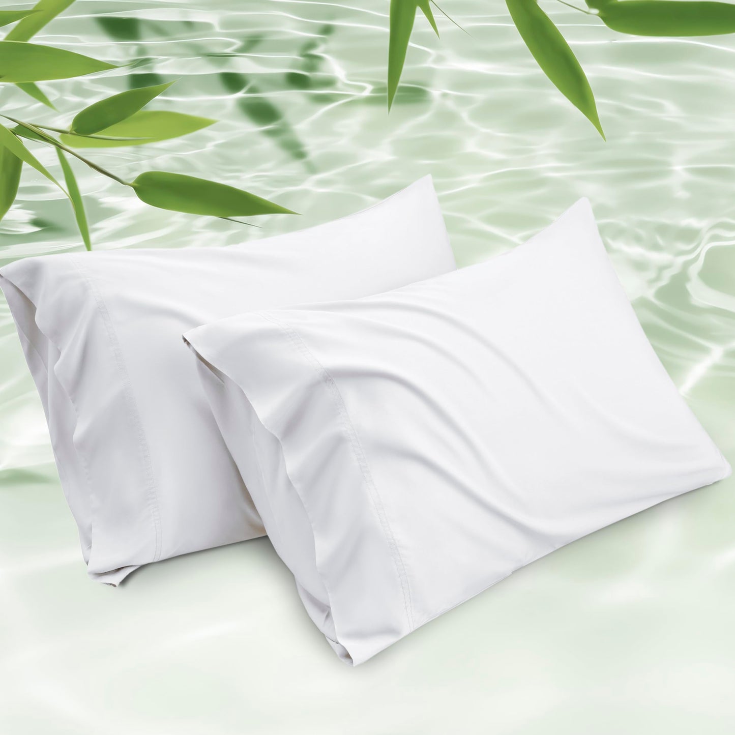 Bedsure Pillow Cases Queen, Cooling Pillow Cases, Rayon Derived from Bamboo Dark Grey Pillowcases Queen Size Set of 2, Breathable & Soft Bedding Pillow Cover with Envelope Closure,Gifts, 20x30 Inches