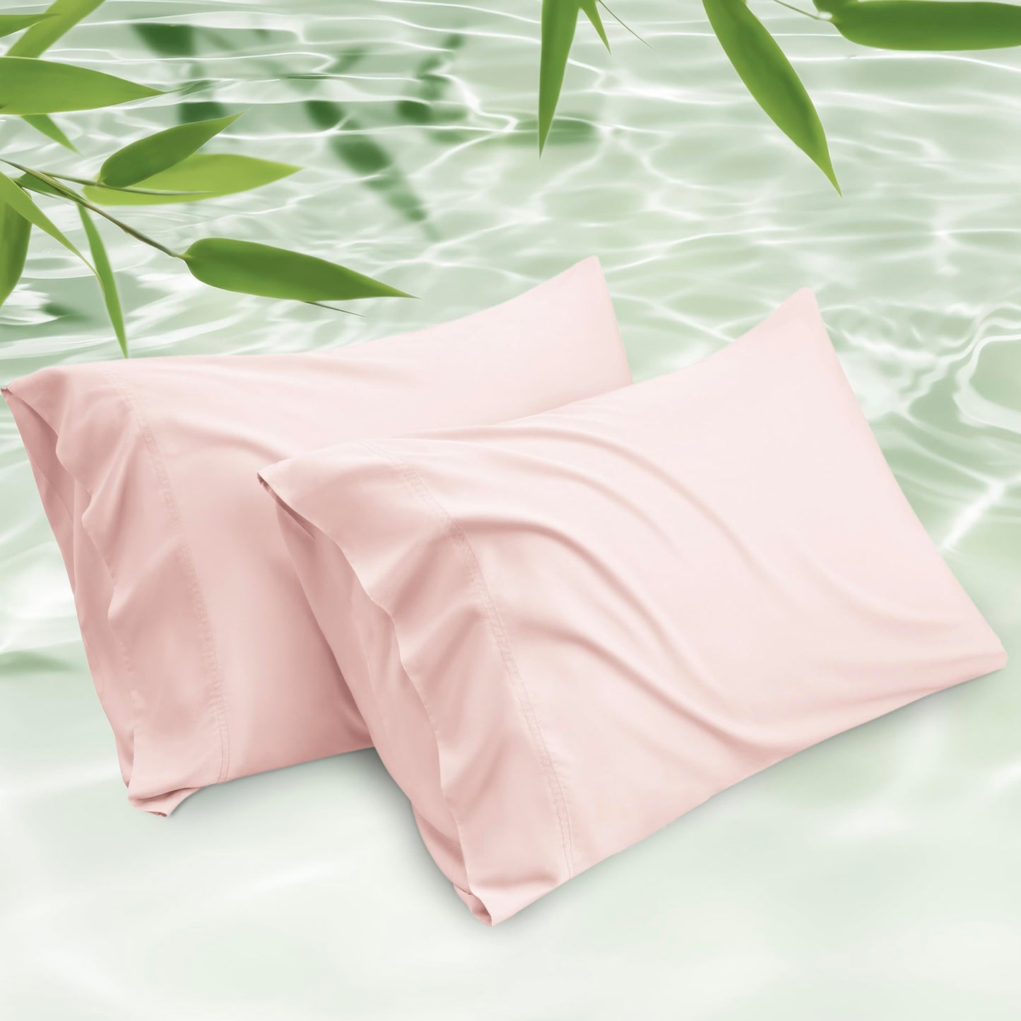 Bedsure Pillow Cases Queen, Cooling Pillow Cases, Rayon Derived from Bamboo Dark Grey Pillowcases Queen Size Set of 2, Breathable & Soft Bedding Pillow Cover with Envelope Closure,Gifts, 20x30 Inches