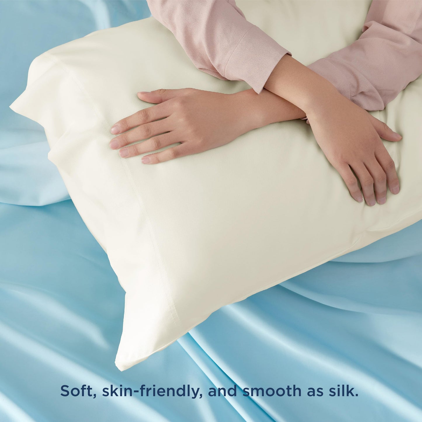 Bedsure Pillow Cases Queen, Cooling Pillow Cases, Rayon Derived from Bamboo Dark Grey Pillowcases Queen Size Set of 2, Breathable & Soft Bedding Pillow Cover with Envelope Closure,Gifts, 20x30 Inches