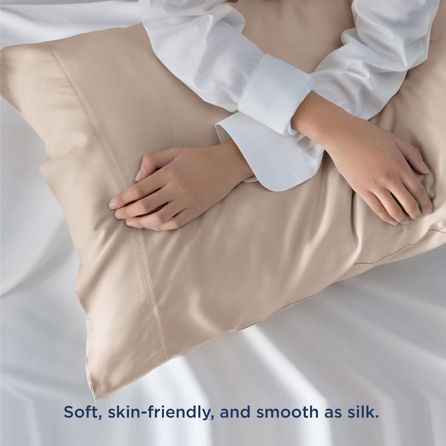 Bedsure Pillow Cases Queen, Cooling Pillow Cases, Rayon Derived from Bamboo Dark Grey Pillowcases Queen Size Set of 2, Breathable & Soft Bedding Pillow Cover with Envelope Closure,Gifts, 20x30 Inches