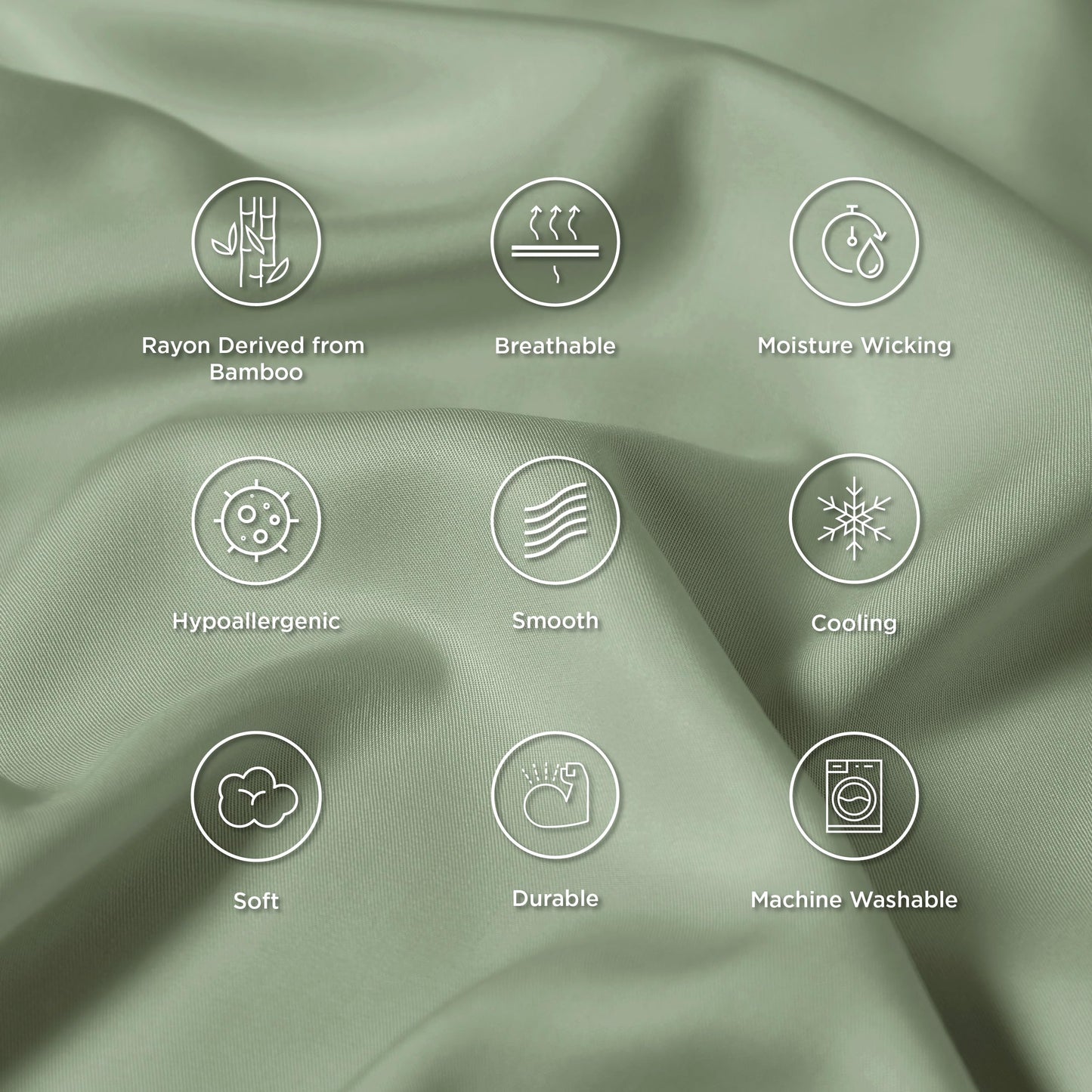 Bedsure Pillow Cases Queen, Cooling Pillow Cases, Rayon Derived from Bamboo Dark Grey Pillowcases Queen Size Set of 2, Breathable & Soft Bedding Pillow Cover with Envelope Closure,Gifts, 20x30 Inches