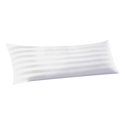 Standard Pillow Protector Set of 4, 100% Egyptian Cotton Pillow Cases with Zipper 400 Thread Count Sateen Weave Cotton Grey Stripe Pillow Protector Standard Size Pillow Covers for Home/Hotel