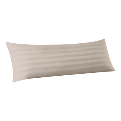 Standard Pillow Protector Set of 4, 100% Egyptian Cotton Pillow Cases with Zipper 400 Thread Count Sateen Weave Cotton Grey Stripe Pillow Protector Standard Size Pillow Covers for Home/Hotel
